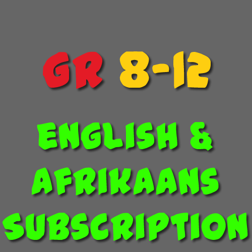 English & Afrikaans Subscription Grade 8 - 12